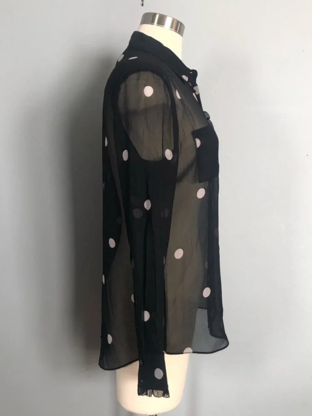 Kate Spade Black and White Polka Dot Blouse